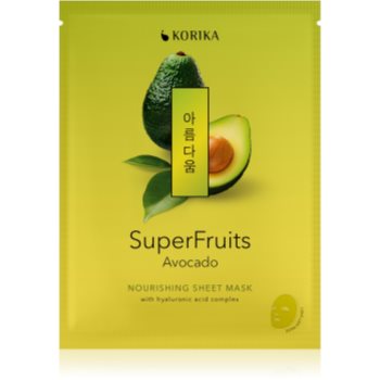 KORIKA SuperFruits Avocado - Nourishing Sheet Mask mască textilă nutritivă - imagine 2